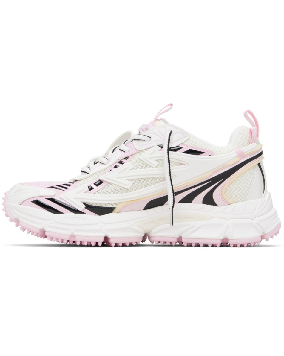 Off White White & Pink “Be Right Back” Sneakers