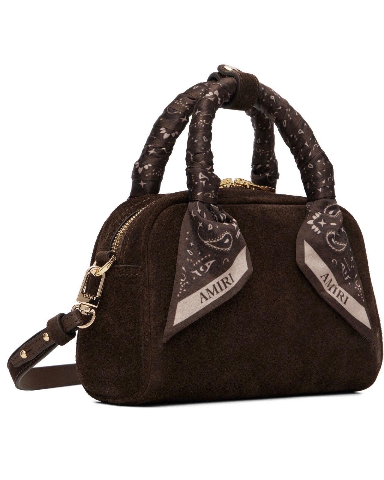 Amiri Brown Micro MA Bowling Bag