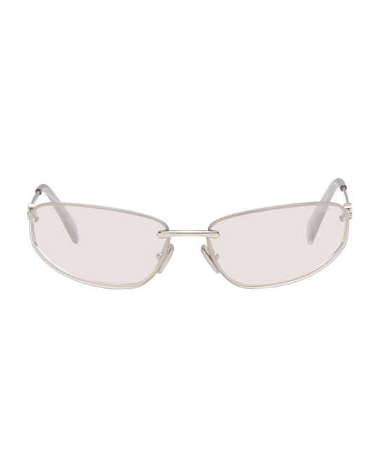 Miu Miu Silver Rimless Sunglasses