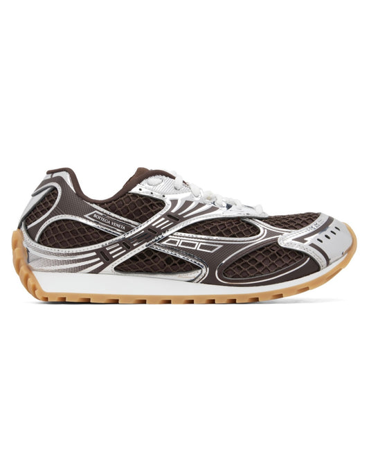 Bottega Veneta Brown & Silver Orbit Sneakers